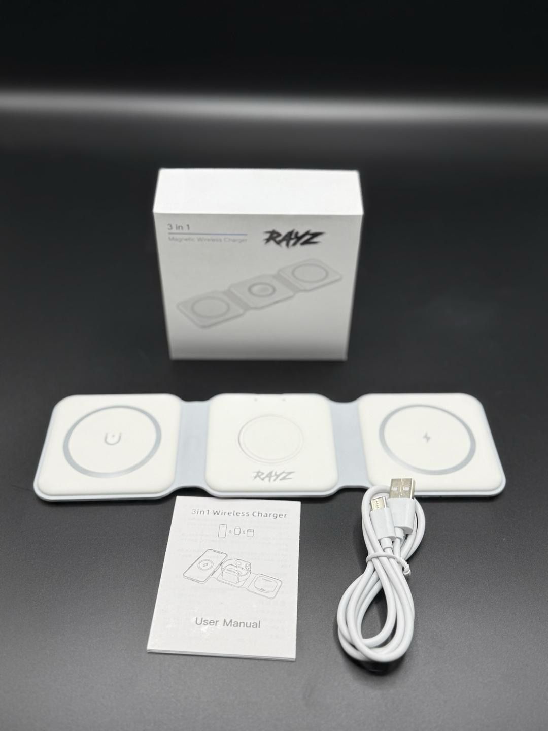 3 in 1 Wireless Charging Pad- 15 watts Power Hub3 in Magnetic Charging Pad.